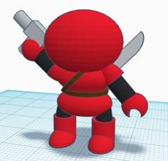 Cartoon Figure – Mercenary Guy 3D Printer Model