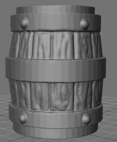 Wooden Barrel 3D Printer Model