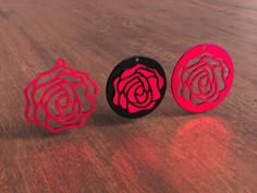 Rose Earrings 3D Printer Model