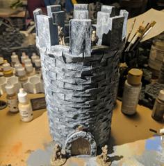 Fantasy Wargame Terrain – Modular Stone Tower 3D Printer Model