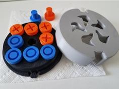 Tic Tac Toe (With Attachable Lid) 3D Printer Model