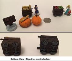 Miniature Medieval Food Carts 3D Printer Model