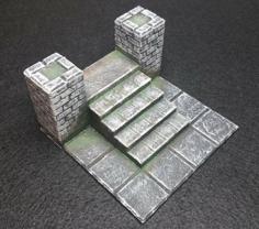 DnD Castle Ravenloft – Start Tile Stairs 3D Printer Model