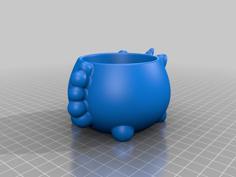 Unicorn Flower Pot With A Face 3D Printer Model