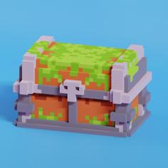 Chest Voxel RPG 3D Printer Model