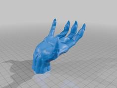 Full Sized Grabbing Hand (wrist Up) 3D Printer Model