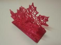 Voronoi Fall Leaf Napkin Holder 2 3D Printer Model