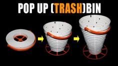 Compact Pop Up (Trash) Bin/Bucket 3D Printer Model