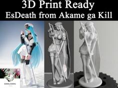 3D PRINT READY!! EsDeath From Akame Ga Kill 3D Printer Model