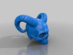 Horned Skull 3D Printer Model