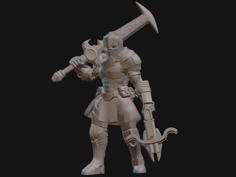 Infernal Slayer Miniature 3D Printer Model