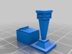 French Public Mail Box Dejoie 1950 O Scale 3D Printer Model