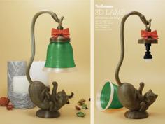 Christmas Cat Lamp 3D Printer Model