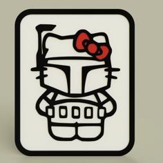 StarWars – Hello Kitty – Boba Fett – Plaque 3D Printer Model