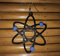 Atom Earring 3D Printer Model