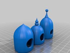 3 Bird Houses – Christmas Ornaments 3D Printer Model