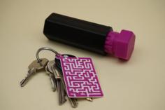 Maze/Labyrinth Gift Box Solution Key Chain 3D Printer Model