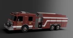 2019 Smeal/Spartan Fire Truck Pumper Tanker 3D Printer Model