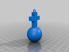 Cross Triumphant Christmas Ornament 3D Printer Model