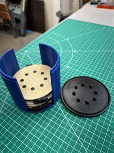 Sandpaper Storage And Alignment Tool For 5 Inch 8 Hole Disk 3D Printer Model