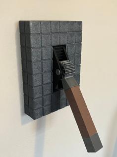 Minecraft Geared Lever Switch (Flat Switch) 3D Printer Model