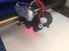 Air Nozzle With Line Lasers ( K40 / 40W-Laser ) 3D Printer Model