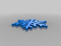 Snow Flake Earrings 3D Printer Model