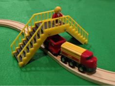 Wooden Train Pedestrian Bridge Brio 3D Printer Model