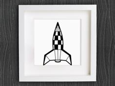 Customizable Origami Retro Rocket 3D Printer Model