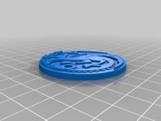 House Targaryen Sigil Keychain 3D Printer Model