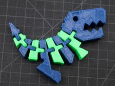 Two Color Flexi Rex Dinosaur / Dual Extrusion Print! 3D Printer Model