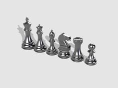 Staunton Chess Pieces 3D Printer Model