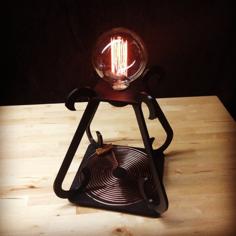 Wirelessly Powered Tesla Desk Lamp 3D Printer Model