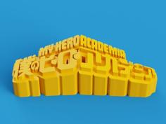 My Hero Academia 3D Logo 3D Printer Model