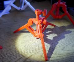 Collapsible Miniature Lightstand / Tripod 3D Printer Model