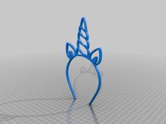 Unicorn Headband 3D Printer Model