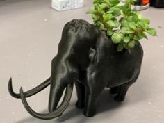 Wooly Mammoth Succulent Planter 3D Printer Model