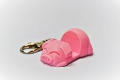 Piggy Phone Stand Keychain 3D Printer Model