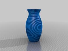 Wavy Textured Vase 3D Printer Model