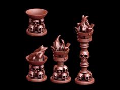 Braziers (Skull2) 3D Printer Model