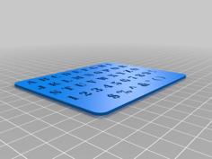 Block Letter Stencil 3D Printer Model