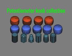 Potentiometer Knob Collection 3D Printer Model