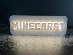 MINECRAFT Logo Lamp 3D Printer Model