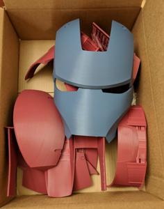 Iron Man Mark III Helmet Separated And Oriented 3D Printer Model