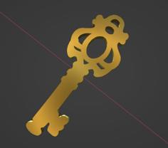 Simple Steampunk Mystery Key 3D Printer Model