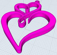 Heart Key Ring 3D Printer Model