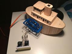 Bluetooth Control 3D Printed Paddle Boat 3D Printer Model