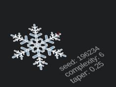 Customizable Easy Snowflake 3D Printer Model