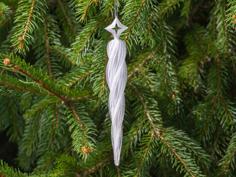 Christmas Icicle Ornament 3D Printer Model