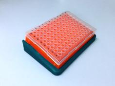 Tilted PCR Rack/plate Holder 3D Printer Model